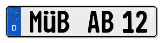 Autokennzeichen MÜnchBerg