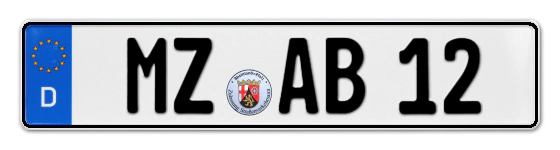 Autokennzeichen MainZ