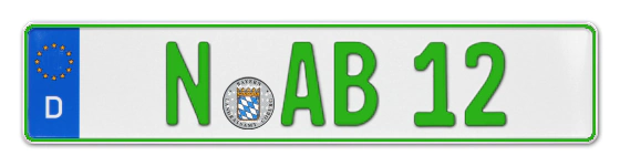 Grüne Kennzeichen N online bestellen