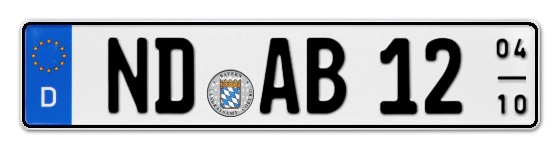 Saisonkennzeichen ND für Neuburg an der Donau online bestellen
