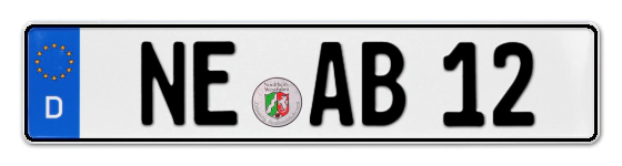 Autokennzeichen NEuss