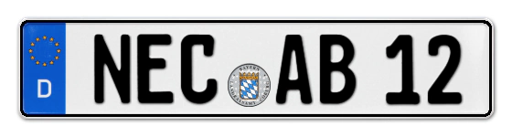 Autokennzeichen NEustadt bei Coburg