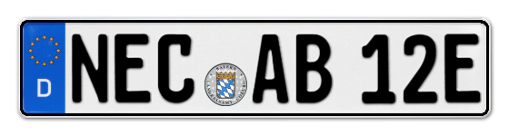 E-Kennzeichen NEustadt bei Coburg online bestellen