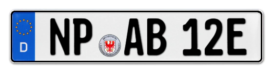 E-Kennzeichen NeurupPin online bestellen