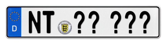 Wunschkennzeichen Nürtingen reservieren