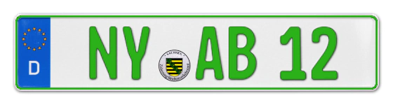 Grüne Kennzeichen NY online bestellen