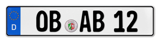Autokennzeichen OBerhausen