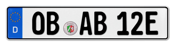 E-Kennzeichen OBerhausen online bestellen