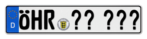Wunschkennzeichen Öhringen reservieren
