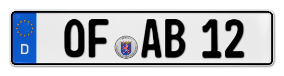 Autokennzeichen OFfenbach