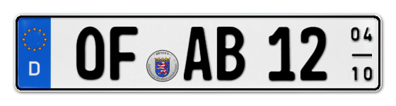 Saisonkennzeichen OF für OFfenbach online bestellen