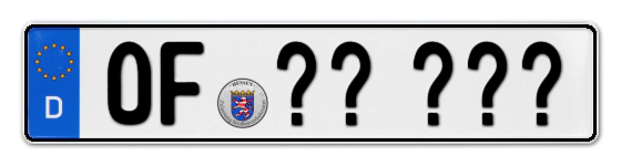 Wunschkennzeichen Offenbach reservieren