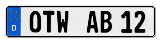 Autokennzeichen OTtWeiler