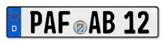 Autokennzeichen PfAFfenhofen
