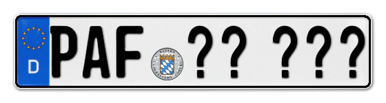 Wunschkennzeichen Pfaffenhofen reservieren