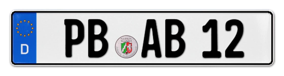 Autokennzeichen PaderBorn