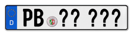 Wunschkennzeichen Paderborn reservieren