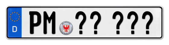 Wunschkennzeichen Potsdam,-mittelmark reservieren