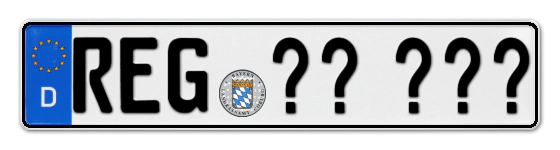 Wunschkennzeichen Regen reservieren