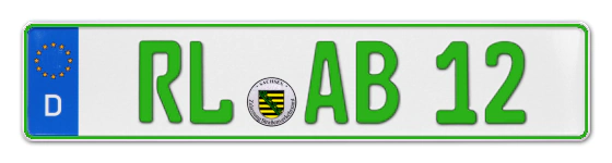 Grüne Kennzeichen RL online bestellen