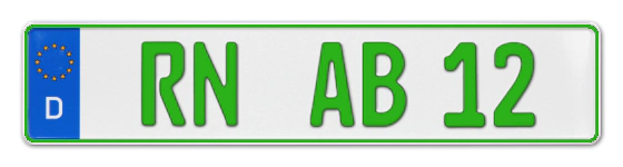 Grüne Kennzeichen RN online bestellen