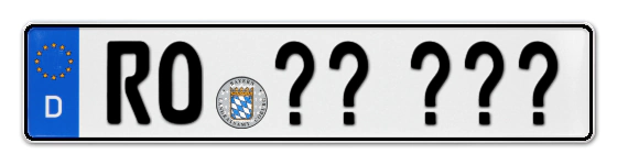 Wunschkennzeichen Rosenheim reservieren