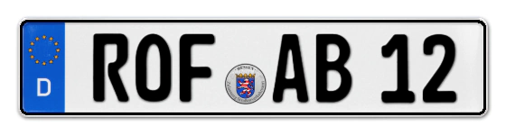 Autokennzeichen ROtenburg an der Fulda