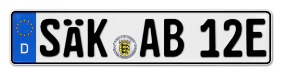 E-Kennzeichen SÄcKingen online bestellen