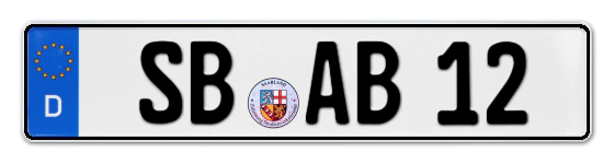 Autokennzeichen SaarBrücken