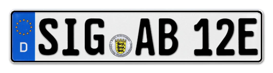 E-Kennzeichen SIGmaringen online bestellen