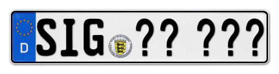 Wunschkennzeichen Sigmaringen reservieren