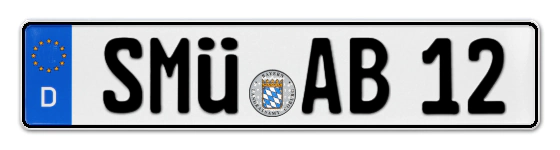 Autokennzeichen SchwabMÜnchen