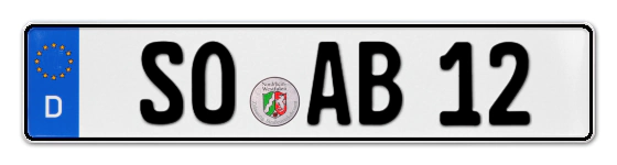 Autokennzeichen SOest