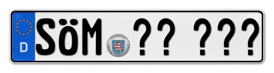 Wunschkennzeichen SÖmmerda reservieren