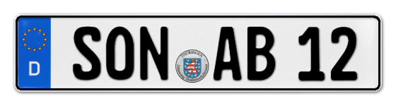 Autokennzeichen SONneberg