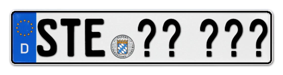 Wunschkennzeichen Staffelstein reservieren