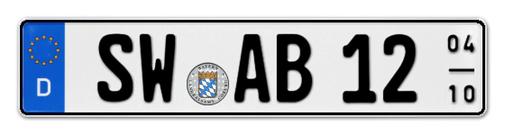 Saisonkennzeichen SW für SchWeinfurt online bestellen