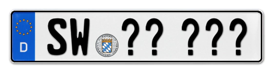 Wunschkennzeichen Schweinfurt reservieren