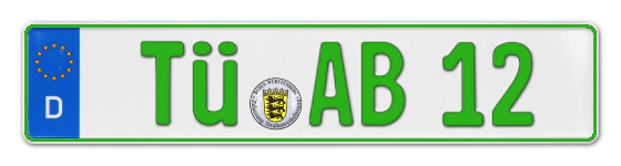 Grüne Kennzeichen TÜ online bestellen