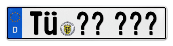 Wunschkennzeichen TÜbingen reservieren