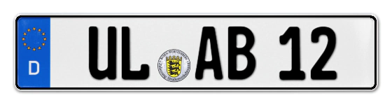 Autokennzeichen ULm