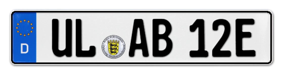 E-Kennzeichen ULm online bestellen