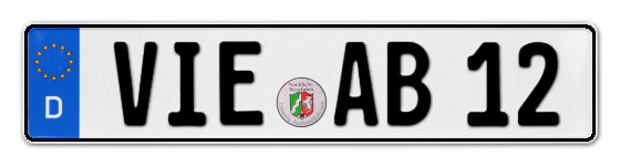 Autokennzeichen VIErsen