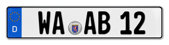 Autokennzeichen WAldeck