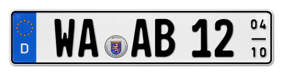Saisonkennzeichen WA für WAldeck online bestellen