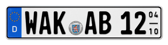 Saisonkennzeichen WAK für WArtburgKreis online bestellen