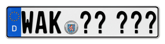 Wunschkennzeichen Wartburgkreis reservieren