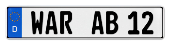 Autokennzeichen WARburg