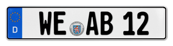 Autokennzeichen WEimar