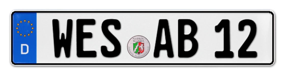Autokennzeichen WESel
